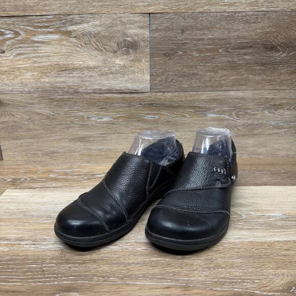 Clarks Shoes - Clarks Black Leather Slip On Loafer Women's Size 8